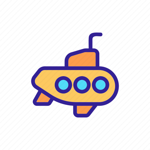 Boat, contour, periscope, submarine icon - Download on Iconfinder