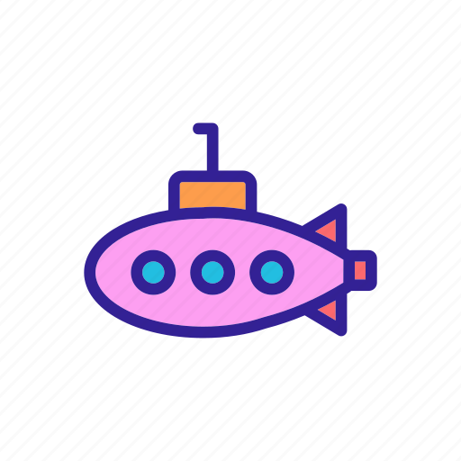 Boat, contour, periscope, submarine icon - Download on Iconfinder