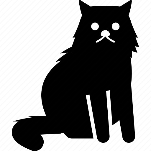 Cat, persian, sitting, sit, down, feline icon - Download on Iconfinder