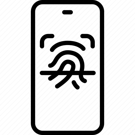 Fingerprint, scan, smartphone icon - Download on Iconfinder