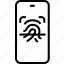 fingerprint, scan, smartphone 