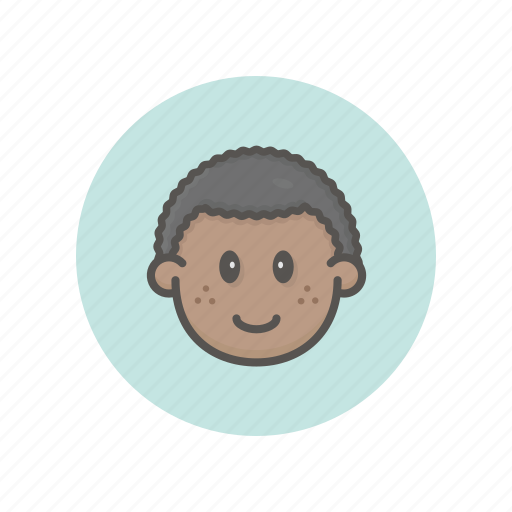 Afro, avatar, kid, head, african icon - Download on Iconfinder