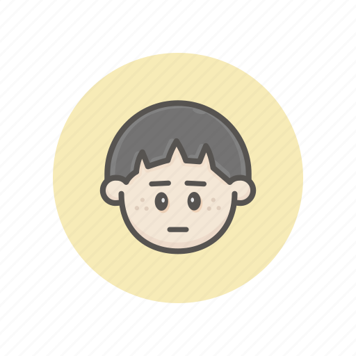 Asian, face, child, sad, emoticon icon - Download on Iconfinder
