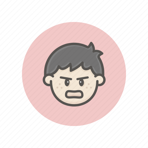 Boy, caucasian, avatar, angry, mood, open mouth icon - Download on Iconfinder