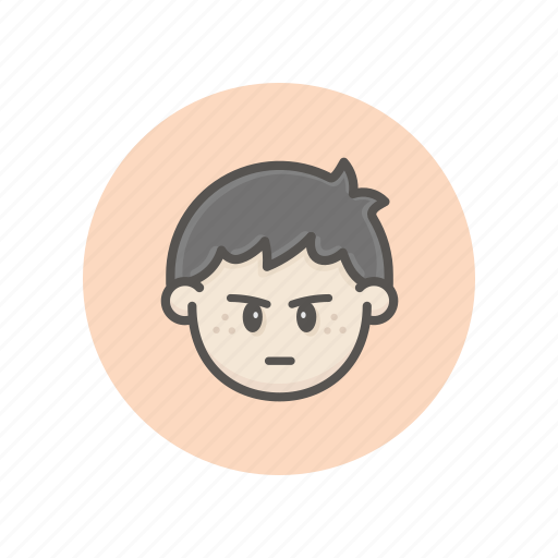 Face, annoyed, white, kid, user icon - Download on Iconfinder