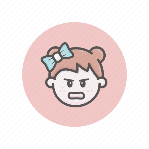 Face, angry, user, girl, avatar icon - Download on Iconfinder