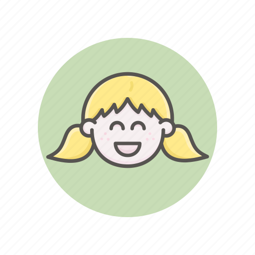 Girl, face, delighted, mood, expression, user avatar icon - Download on Iconfinder