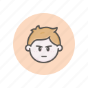 face, annoyed, mood, expression, boy, user avatar
