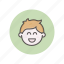 kid, face, delighted, mood, user avatar, smiley emoji 