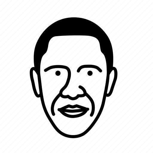 Barack obama, face, man, person, persona, user icon - Download on Iconfinder