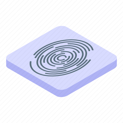 Personal, information, fingerprint, isometric icon - Download on Iconfinder