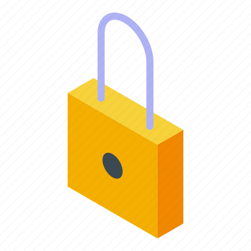 Personal, information, padlock, isometric icon - Download on Iconfinder