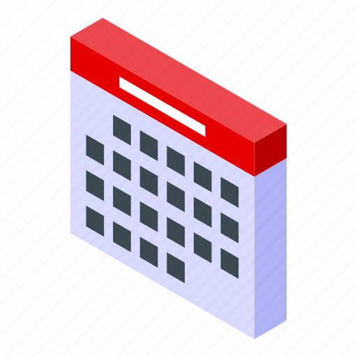 Personal, information, calendar, isometric icon - Download on Iconfinder