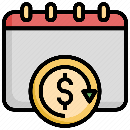Monthly, time, date, month, pay, dollar, calendar icon - Download on Iconfinder