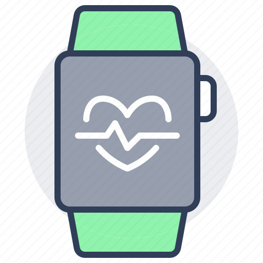 Smart, watch, digital, healthcare, device, pulse icon - Download on Iconfinder