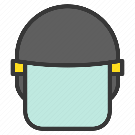 Equipment, helmet, protection, protective, riot helmet, safety icon - Download on Iconfinder