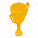 sport, gold, cup, isometric 