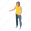 woman, personal, trainer, isometric 