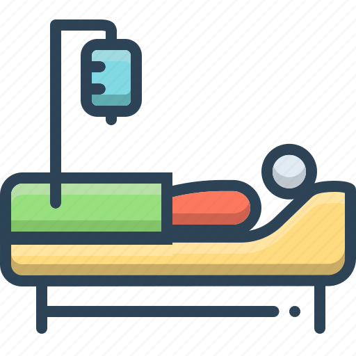 Bed, injured, patient, treatment icon - Download on Iconfinder