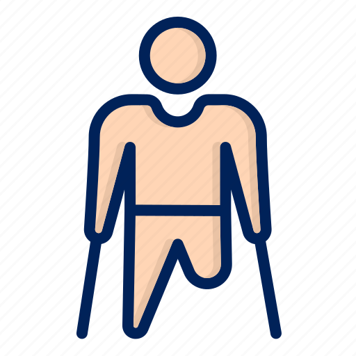 Disabilities, disability, disabled, medical, injury, crutch, health icon - Download on Iconfinder