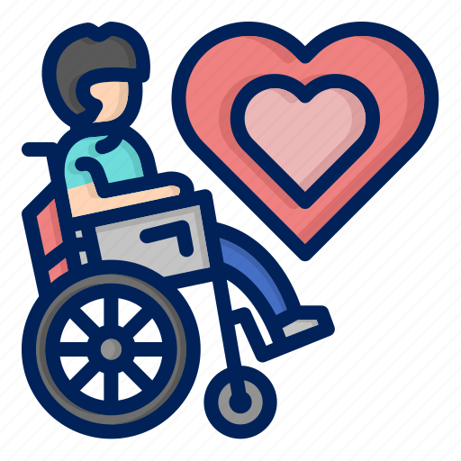 Love, disabilities, disability, disabled, wheelchair icon - Download on Iconfinder