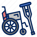 wheelchair, and, crutches, disabilities, disability, disabled