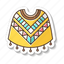 poncho, peruvian clothes, woolen wear, geometric ornament