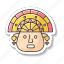 aztec mask, hispanic god, peruvian culture, inca headdress 