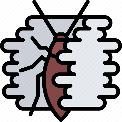Cockroach, smoke, beetle, bug, insect, pest, control icon - Download on Iconfinder
