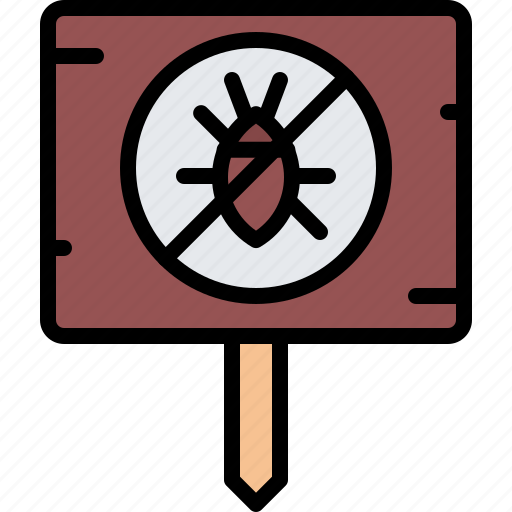 Sign, signboard, beetle, bug, insect, pest, control icon - Download on Iconfinder