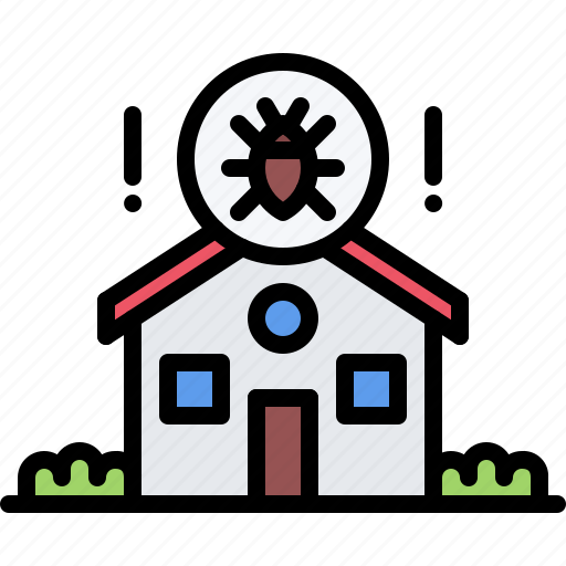 House, warning, beetle, bug, insect, pest, control icon - Download on Iconfinder