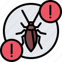 cockroach, warning, beetle, bug, insect, pest, control