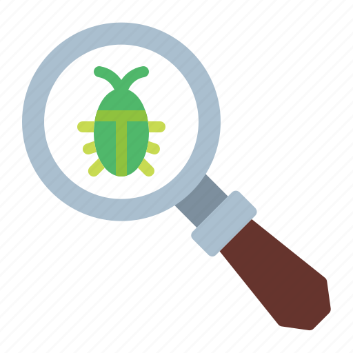 Insect, magnifier, bug, search icon - Download on Iconfinder
