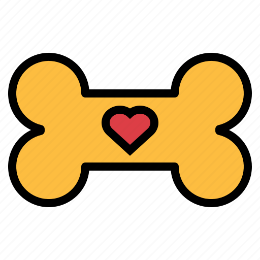 Bone, heart, love, pet icon - Download on Iconfinder