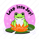 smiling, frog, toad, amphibian, typography, lettering