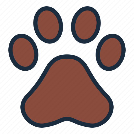 Paw, print, animal, domestic, pet, veterinary icon - Download on Iconfinder