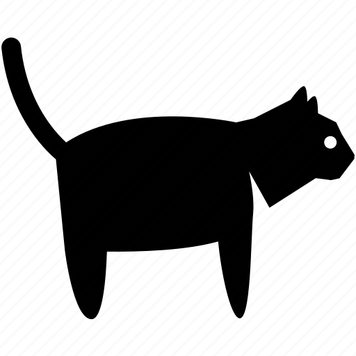 Animal, cat, fat, feline, pet, side view, standing icon - Download on Iconfinder