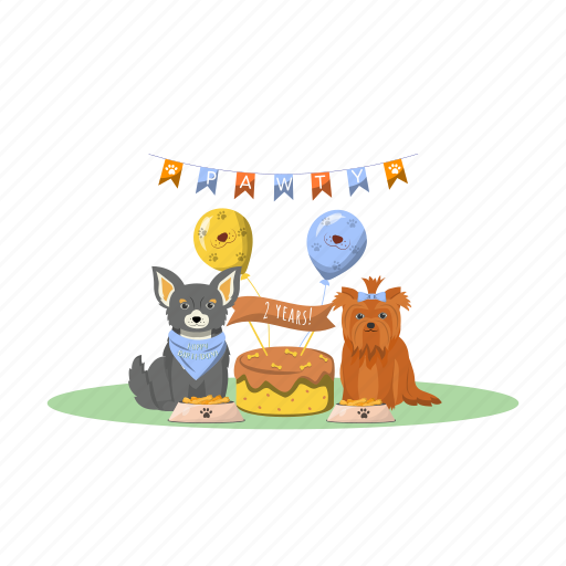 Pet, dog, birthday, party, puppy illustration - Download on Iconfinder