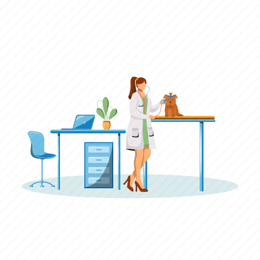 Check, veterinary, clinic, doctor, dog illustration - Download on Iconfinder
