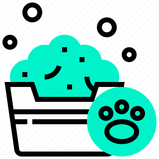 Bathtub, bubble, cleaning, pets, washing icon - Download on Iconfinder