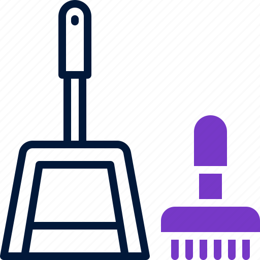 Dustpan, broom, clean, hygiene, housework icon - Download on Iconfinder