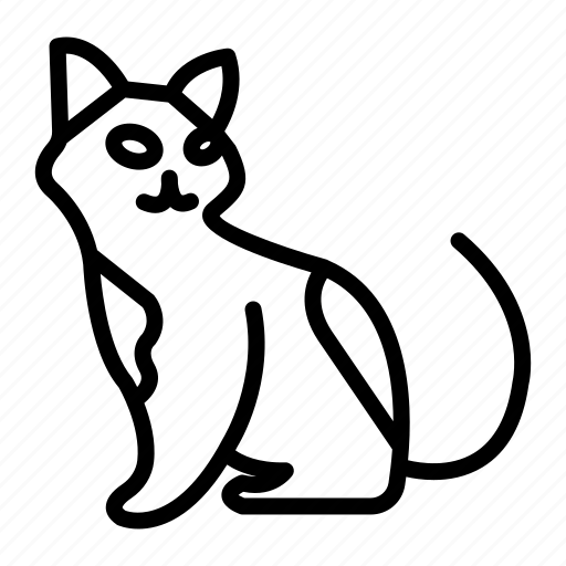 Cat, animal, domestic, fur, kitten, pet, tail icon - Download on Iconfinder