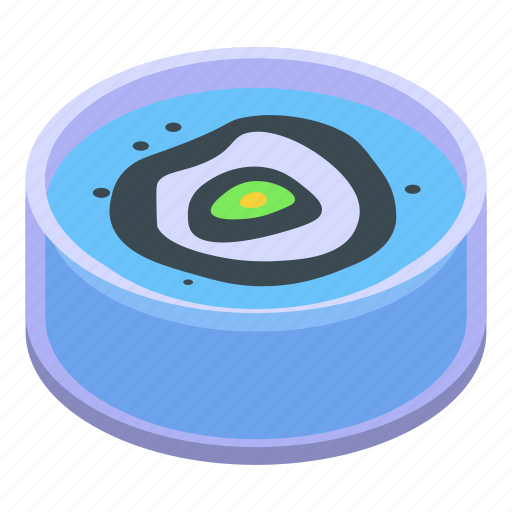 Experiment, petri, dish, isometric icon - Download on Iconfinder