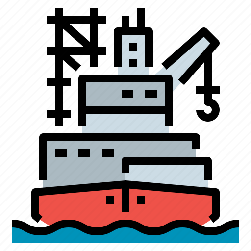 Barge, gas, industry, oil, rig icon - Download on Iconfinder