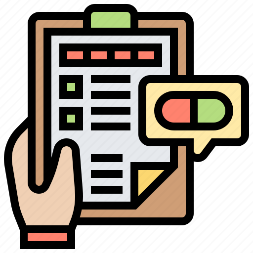 Document, drugs, prescription, record, treatment icon - Download on Iconfinder