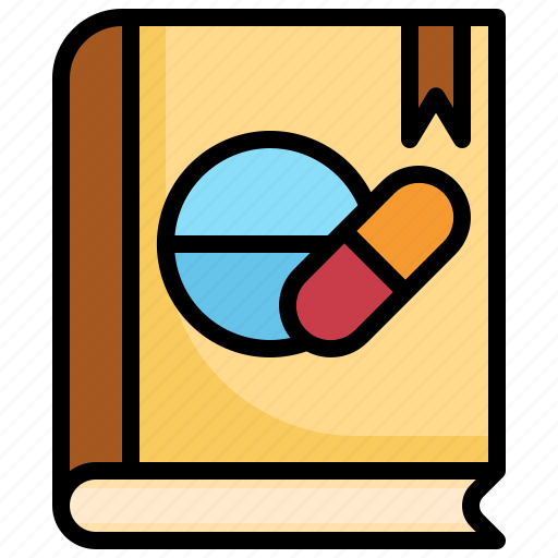 Book, education, drug, healthcare, and, medical, pills icon - Download on Iconfinder