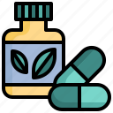 herbs, leaf, healthcare, and, medical, pills, drug