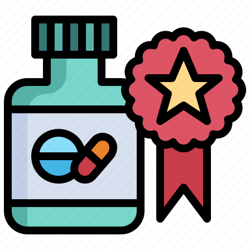 Quality, pills, star, award, healthcare, and, medical icon - Download on Iconfinder
