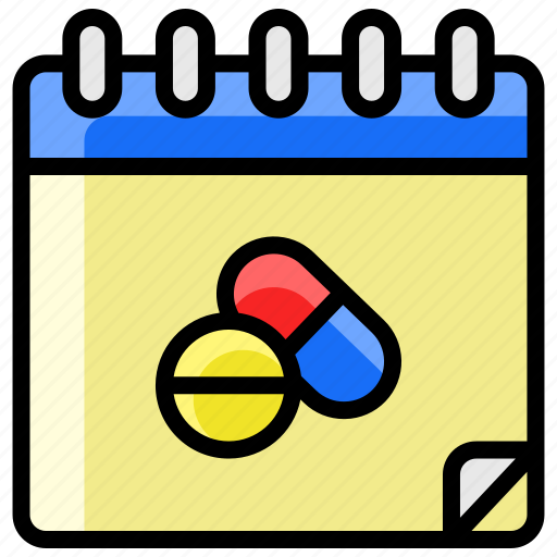 Calendar, month, pills, plan, treatment, schedule icon - Download on Iconfinder
