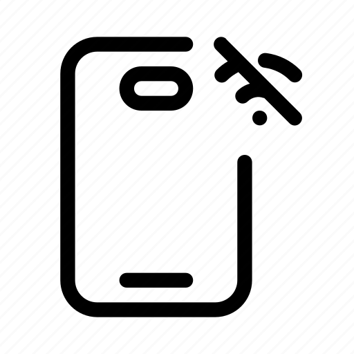 No, wifi, offline, disconnect, phone, unavailable, nosignal icon - Download on Iconfinder